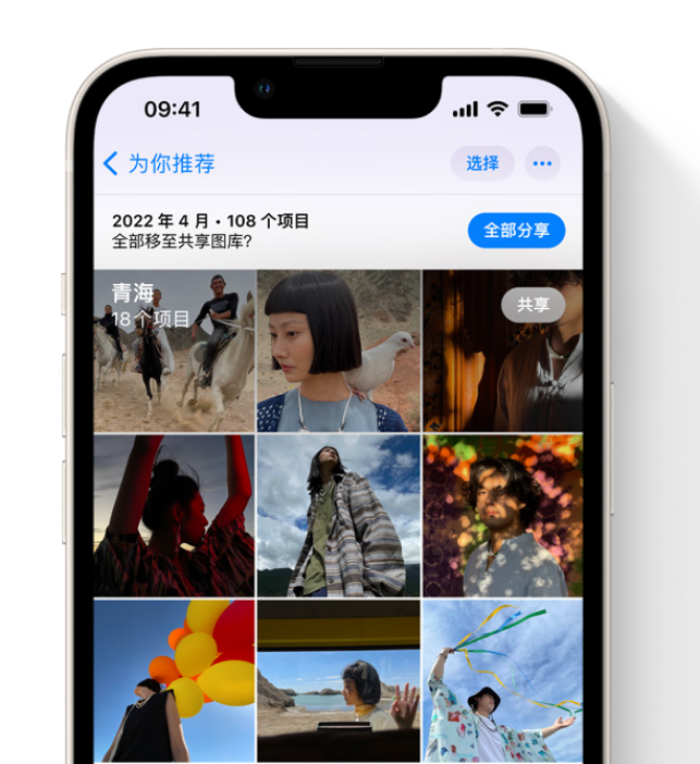 大路镇苹果维修网点分享在 iPhone 上使用共享图库 